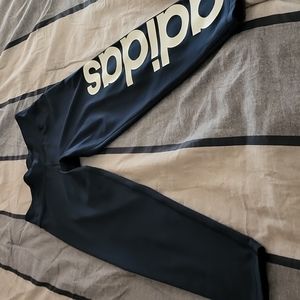 Adidas Climalite blue leggings, size s.